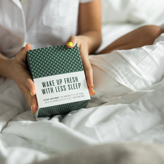 Open Nutch Box - Combat morning fatigue and tiredness. Someone holding a box of Nutch, which could enable people who get little sleep—such as new parents, executives, entrepreneurs and gamers—to beat morning grogginess and exhaustion